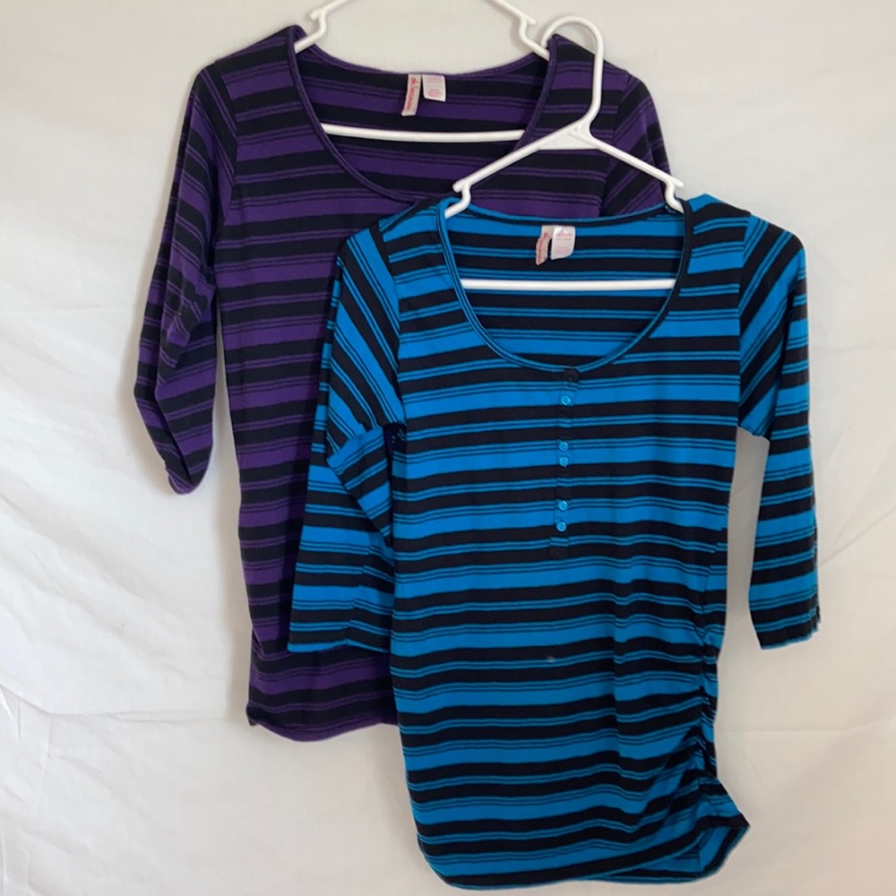 Oh! Mamma maternity shirts, set of two, one medium and one large